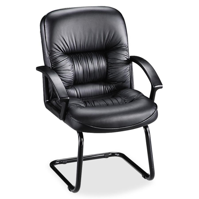 Lorell Tufted Leather Executive Guest Chair 60114 LLR60114