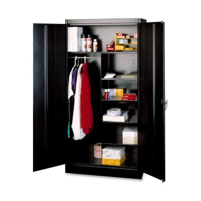 Tennsco Combination Wardrobe/Storage Cabinet 7214BK TNN7214BK