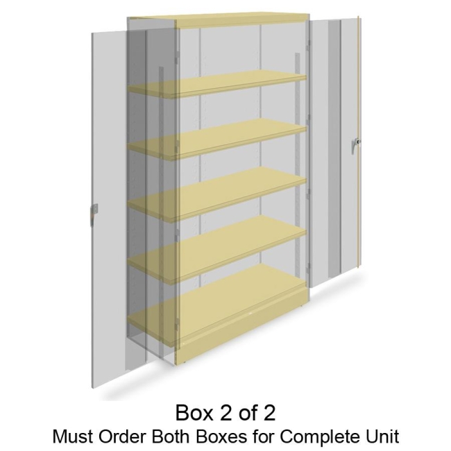 Tennsco Four-Shelf Kit for Jumbo Storage Cabinet J24SPY TNNJ24SPY