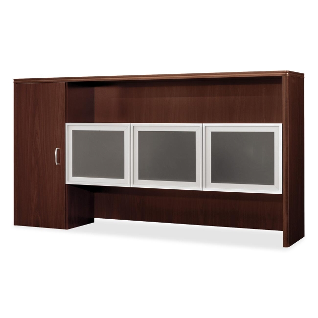 HON Attune Laminate Series Stack-on Storage Hutch with Frosted Doors 118314GNN HON118314GNN