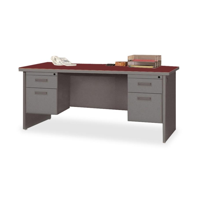 Lorell Durable Double Pedestal Desk 67152 LLR67152