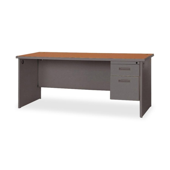Lorell Durable Single Pedestal Desk 67176 LLR67176
