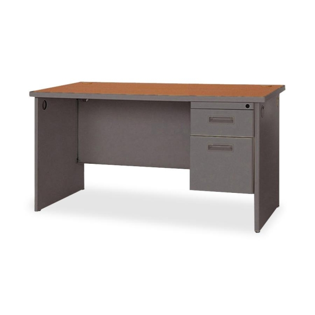 Lorell Durable Single Pedestal Desk 67276 LLR67276