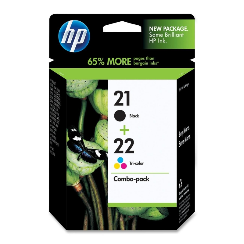 HP No. 21/22 Combo Pack Black/Color Ink Cartridge C9509FN HEWC9509FN No. 21/22