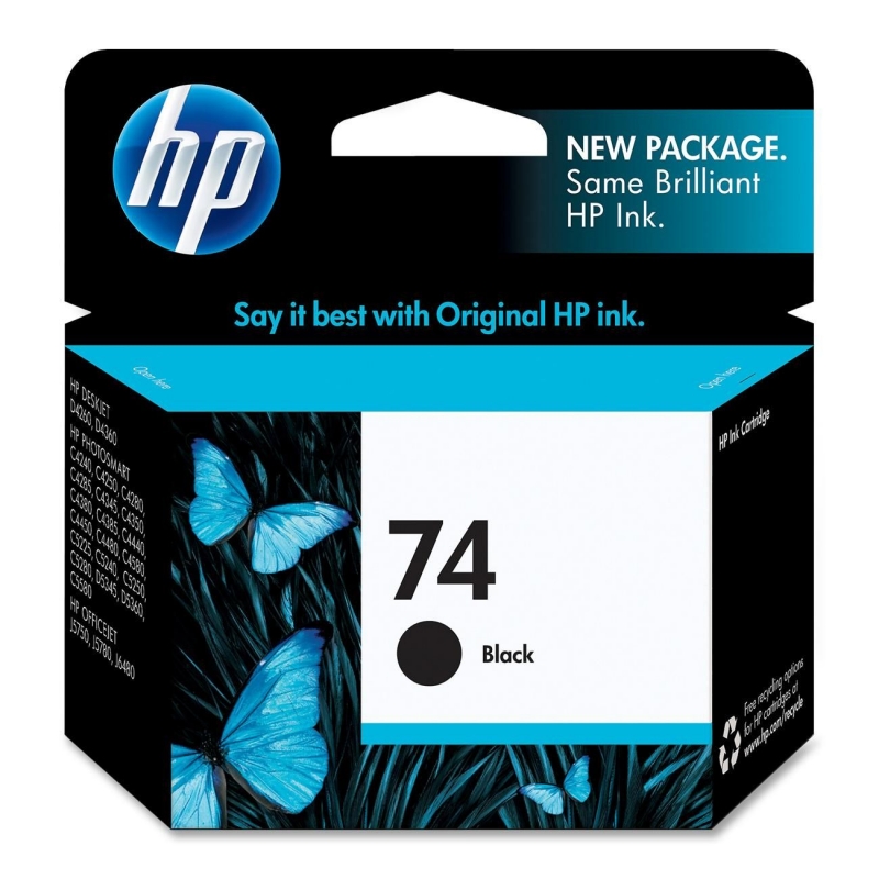 HP No. 74 Black Ink Cartridge CB335WN HEWCB335WN No. 74