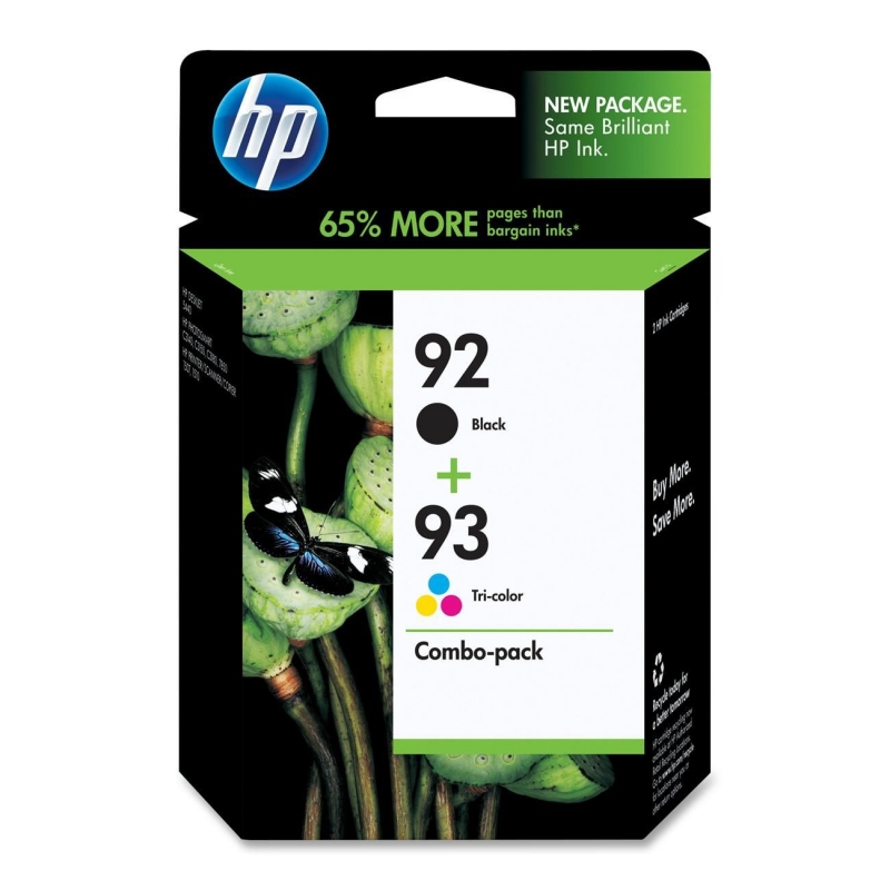 HP No. 92/93 Combo Pack Black/Color Ink Cartridge C9513FN HEWC9513FN No. 92/93