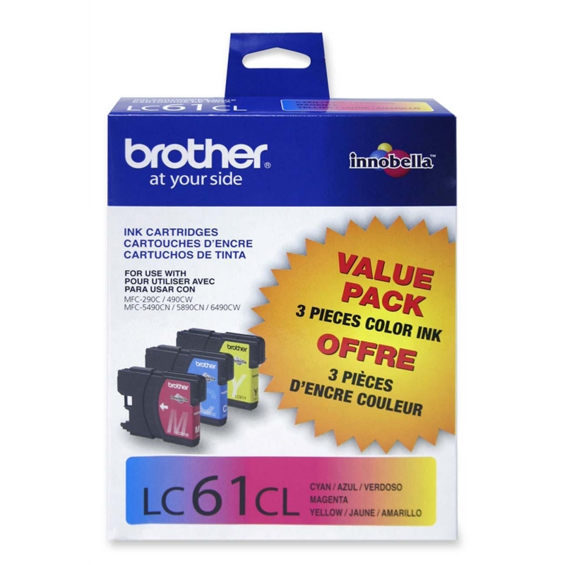 Brother Tri-color Ink Cartridge LC613PKS BRTLC613PKS