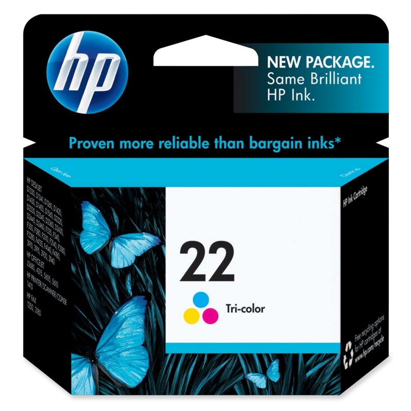 HP No. 22 Tri-Color Ink Cartridge C9352AN HEWC9352AN No. 22