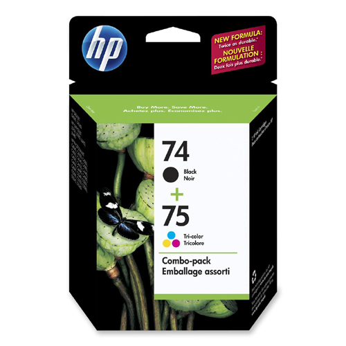 HP No. 74 / 75 Tri-color and Black Ink Cartridges CC659FN HEWCC659FN No. 74/75