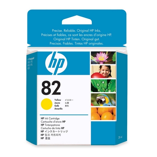 HP No. 82 Yellow Ink Cartridge CH568A HEWCH568A No. 82