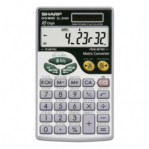 Sharp Metric Calculator EL344RB SHREL344RB