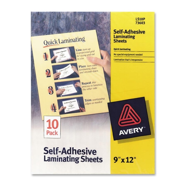 Avery Self-Adhesive Laminating Sheets 73603 AVE73603