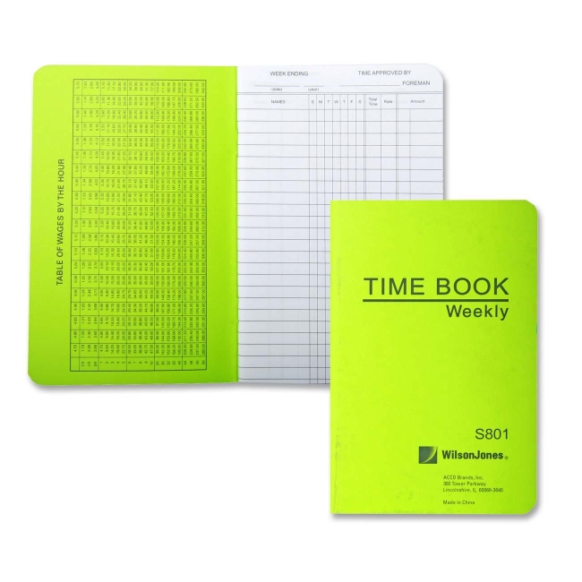 ACCO Foreman's Pocket Size Time Book S801 WLJS801