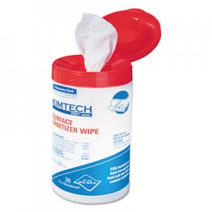 KIMTECH Surface Sanitizer Wipe, 12 x 12, White, 30/Canister KCC58040 58040