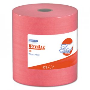 WypAll X80 Cloths, HYDROKNIT, Jumbo Roll, 12 1/2 x 13 2/5, Red, 475 Wipers/Roll KCC41055 41055