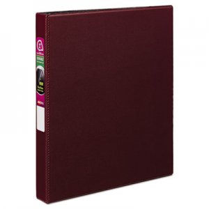 Avery Durable Binder with Slant Rings, 11 x 8 1/2, 1", Burgundy AVE27252 27252