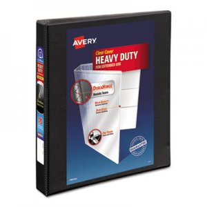 Avery Heavy-Duty Non Stick View Binder w/Slant Rings, 1" Cap, Black AVE05300 05300