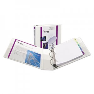 Avery Heavy-Duty View Binder w/Locking 1-Touch EZD Rings, 1 1/2" Cap, White AVE01319 01319