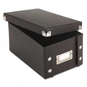Snap-N-Store Collapsible Index Card File Box, Holds 1,100 4 x 6 Cards, Black IDESNS01577 SNS01577