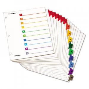Cardinal Traditional OneStep Index System, 10-Tab, 1-10, Letter, Multicolor, 6 Sets CRD61028 61028CB