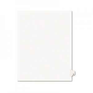 Avery Avery-Style Legal Exhibit Side Tab Dividers, 1-Tab, Title Y, Ltr, White, 25/PK AVE01425 01425