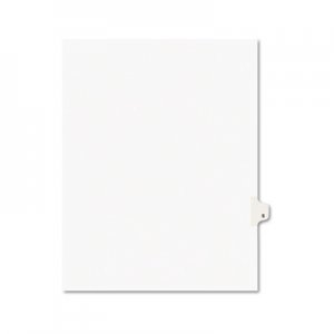 Avery Avery-Style Legal Exhibit Side Tab Dividers, 1-Tab, Title S, Ltr, White, 25/PK AVE01419 01419