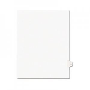 Avery Avery-Style Legal Exhibit Side Tab Dividers, 1-Tab, Title V, Ltr, White, 25/PK AVE01422 01422
