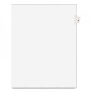 Avery Avery-Style Legal Exhibit Side Tab Divider, Title: 29, Letter, White, 25/Pack AVE01029 01029