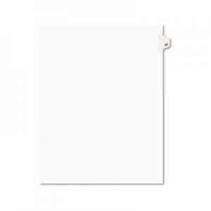 Avery Avery-Style Legal Exhibit Side Tab Divider, Title: 27, Letter, White, 25/Pack AVE01027 01027