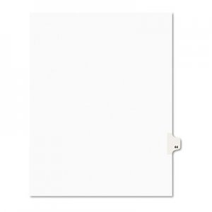Avery Avery-Style Legal Exhibit Side Tab Divider, Title: 44, Letter, White, 25/Pack AVE01044 01044