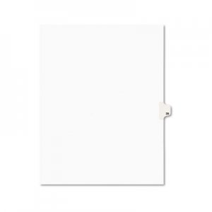 Avery Avery-Style Legal Exhibit Side Tab Divider, Title: 39, Letter, White, 25/Pack AVE01039 01039