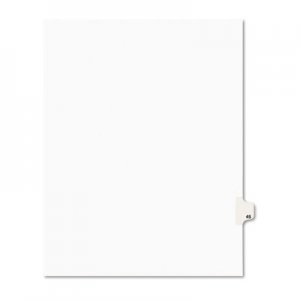Avery Avery-Style Legal Exhibit Side Tab Divider, Title: 45, Letter, White, 25/Pack AVE01045 01045