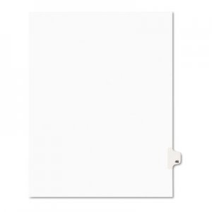 Avery Avery-Style Legal Exhibit Side Tab Divider, Title: 46, Letter, White, 25/Pack AVE01046 01046