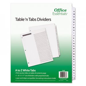 Office Essentials Table 'n Tabs Dividers, 26-Tab, Letter AVE11676 11676