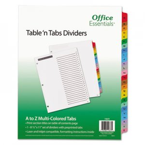 Office Essentials Table 'n Tabs Dividers, 26-Tab, Letter AVE11677 11677
