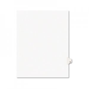 Avery Avery-Style Legal Exhibit Side Tab Dividers, 1-Tab, Title U, Ltr, White, 25/PK AVE01421 01421