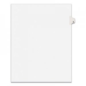 Avery Avery-Style Legal Exhibit Side Tab Dividers, 1-Tab, Title E, Ltr, White, 25/PK AVE01405 01405