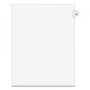 Avery Avery-Style Legal Exhibit Side Tab Dividers, 1-Tab, Title B, Ltr, White, 25/PK AVE01402 01402