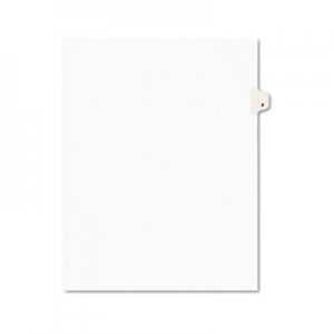 Avery Avery-Style Legal Exhibit Side Tab Dividers, 1-Tab, Title F, Ltr, White, 25/PK AVE01406 01406