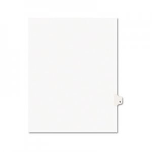 Avery Avery-Style Legal Exhibit Side Tab Dividers, 1-Tab, Title T, Ltr, White, 25/PK AVE01420 01420