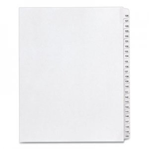 Avery Allstate-Style Legal Exhibit Side Tab Dividers, 25-Tab, 126-150, Letter, White AVE01706 01706