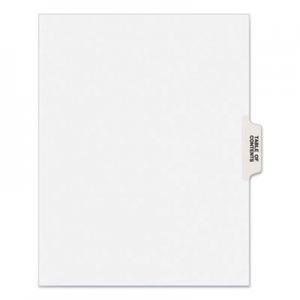 Avery Avery-Style Legal Exhibit Tab Dividers, Table of Contents, White, 25/Set AVE11910 11910