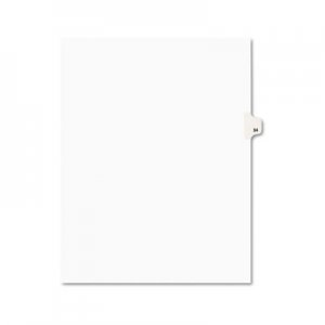 Avery Avery-Style Legal Exhibit Side Tab Divider, Title: 34, Letter, White, 25/Pack AVE01034 01034