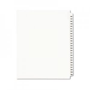 Avery Avery-Style Legal Exhibit Side Tab Divider, Title: 126-150, Letter, White AVE01335 01335