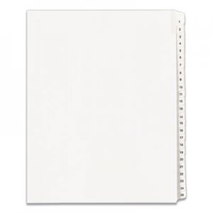 Avery Allstate-Style Legal Exhibit Side Tab Dividers, 25-Tab, 1-25, Letter, White AVE01701 01701