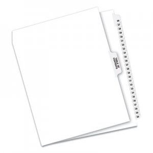 Avery Avery-Style Legal Exhibit Side Tab Divider, Title: 26-50, Letter, White AVE11372 11372