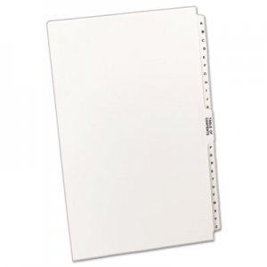 Avery Avery-Style Legal Exhibit Side Tab Divider, Title: A-Z, 14 x 8 1/2, White AVE11375 11375