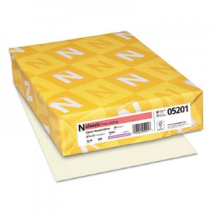 Neenah Paper CLASSIC Linen Writing Paper, 24lb, 8 1/2 x 11, Natural White, 500 Sheets NEE05201 05201