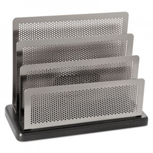 Rolodex Mini Sorter, Three Stepped Sections, 7 1/2 x 3 1/2 x 5 3/4, Metal/Black ROLE23572