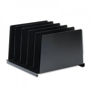 SteelMaster Angled Vertical Organizer, Five Sections, Steel, 14 1/2 x 9 7/8 x 8 3/4, Black MMF2645VABK